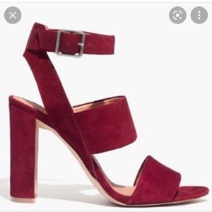Red suede Octavia sandals